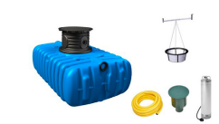 Pack Soterrado Flat Jardín para Recogida de Aguas Pluviales